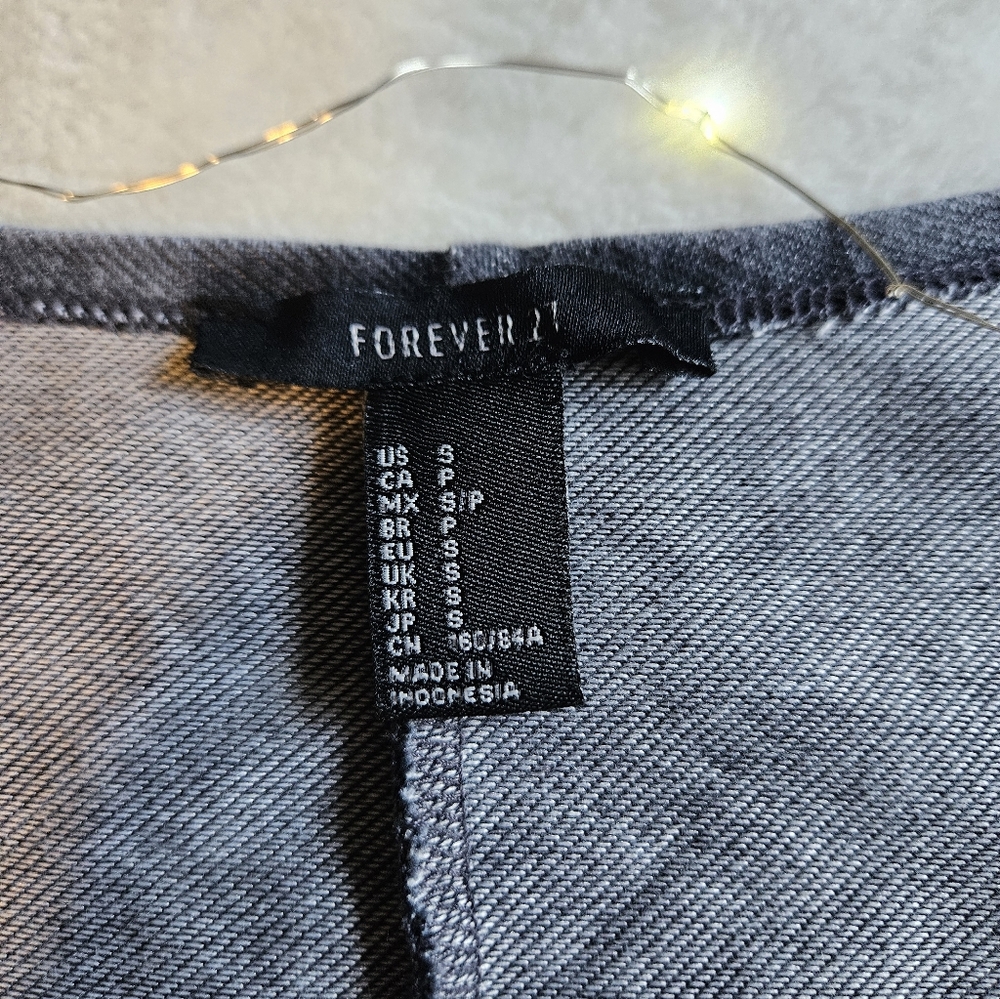 Gray Denim Washed Skater Dress - Festival - Picture 3 of 5